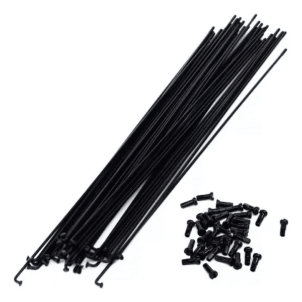 Rayos 263MM Negro / Niple Negro Bolsa 144 Unidades